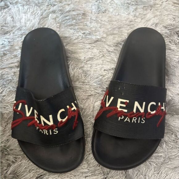 Givenchy logo slides unisex flats pool shoes flip flops slippers - Picture 1 of 10